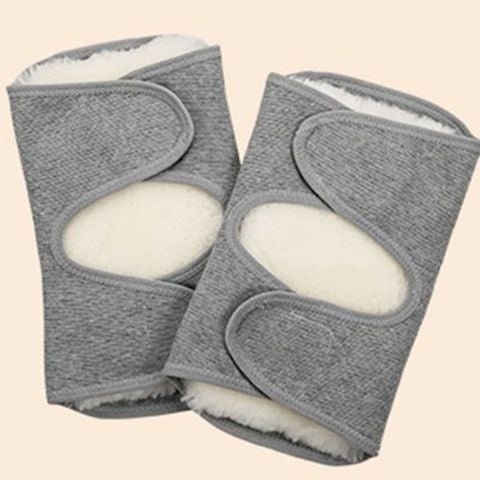 Коленни протектори с велкро от вълна за студено време – топлина от кашмирова смес, защита на коленете за мъже, жени и възрастни по време на колоездене (есен–зима, 2021)