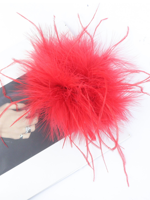 Kiegészítők: Tollból készült brooch, dekoratív esküvőkre, francia retró stílus, anyag: toll