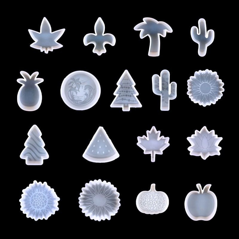 Szilikon aromaterápiás forma karácsonyfa alakban autóhoz – DIY gyertyák, rendezetlen forma, sütő- és tortaformák