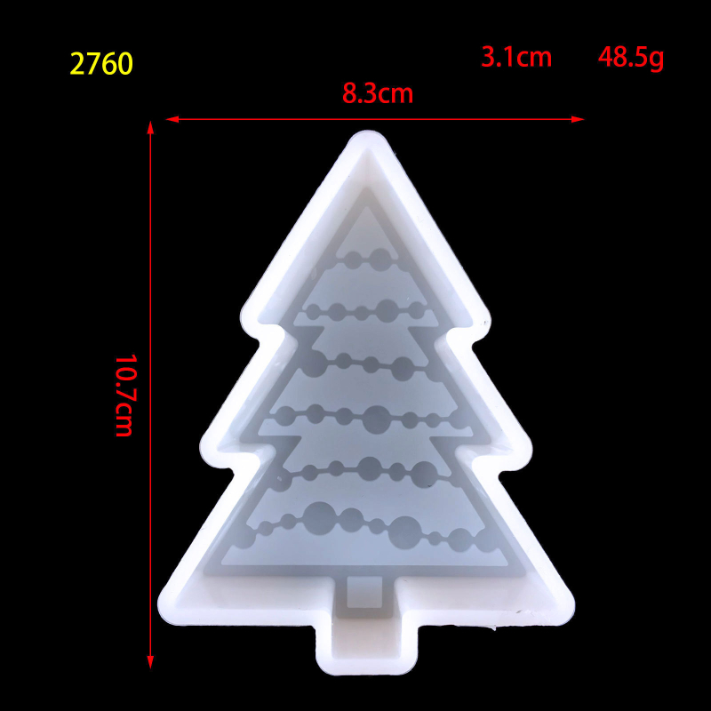 Szilikon aromaterápiás forma karácsonyfa alakban autóhoz – DIY gyertyák, rendezetlen forma, sütő- és tortaformák