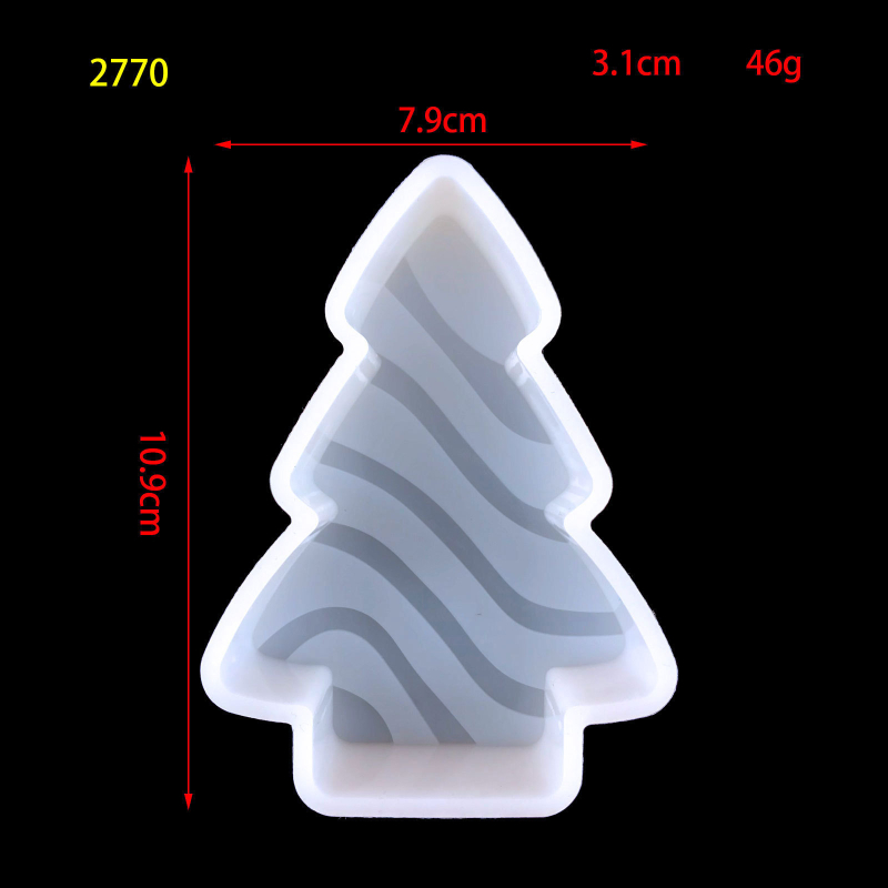 Szilikon aromaterápiás forma karácsonyfa alakban autóhoz – DIY gyertyák, rendezetlen forma, sütő- és tortaformák