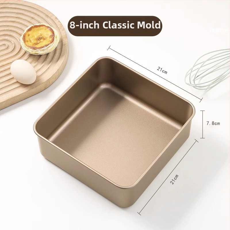 Koogivorm mitteliimiva katte ja eemaldatava põhjaga, ahjuks sobiv, ruudu- või ristküliku kujuga