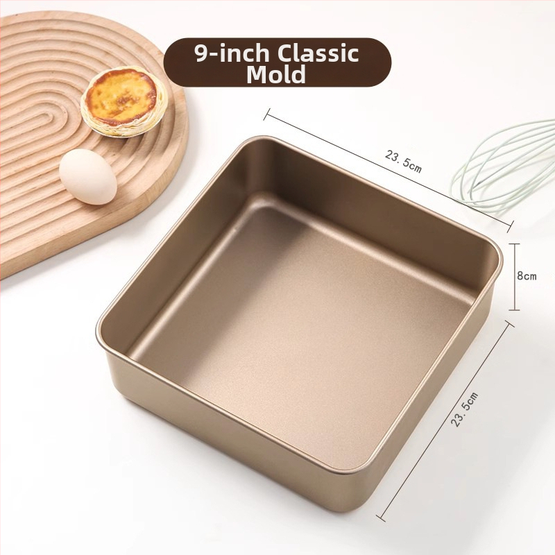 Koogivorm mitteliimiva katte ja eemaldatava põhjaga, ahjuks sobiv, ruudu- või ristküliku kujuga