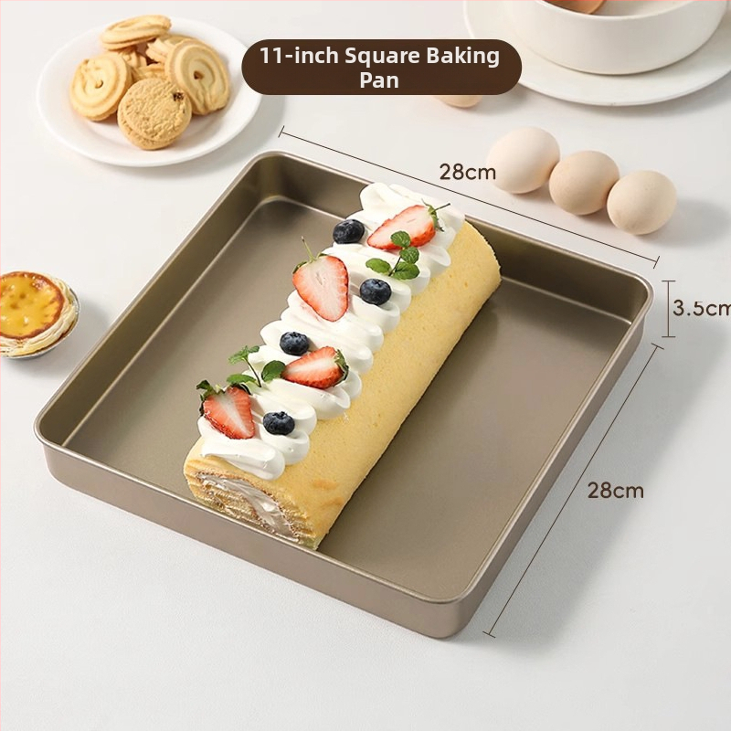 Koogivorm mitteliimiva katte ja eemaldatava põhjaga, ahjuks sobiv, ruudu- või ristküliku kujuga