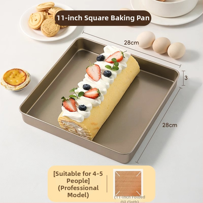 Koogivorm mitteliimiva katte ja eemaldatava põhjaga, ahjuks sobiv, ruudu- või ristküliku kujuga