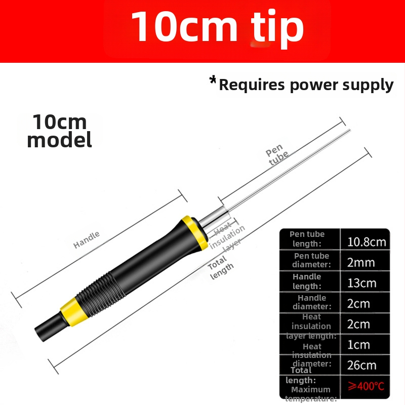 Ηλεκτρικό θερμαινόμενο μαχαίρι κοπής για αφρώδεις πλάκες και KT πλάκες (με πλαστικό χερούλι, 100–240V, για πυρογραφία και συγκόλληση)