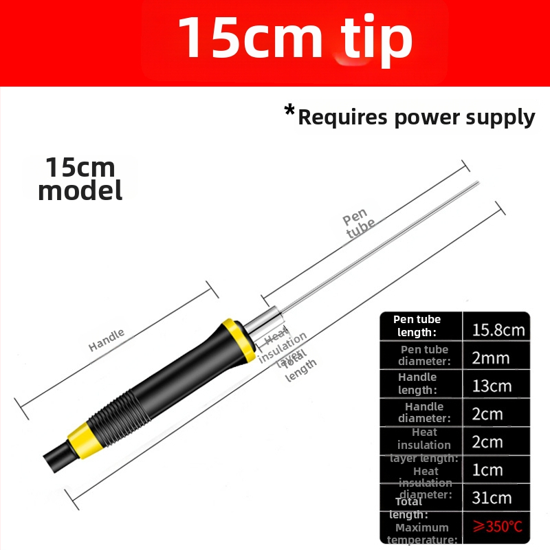 Ηλεκτρικό θερμαινόμενο μαχαίρι κοπής για αφρώδεις πλάκες και KT πλάκες (με πλαστικό χερούλι, 100–240V, για πυρογραφία και συγκόλληση)