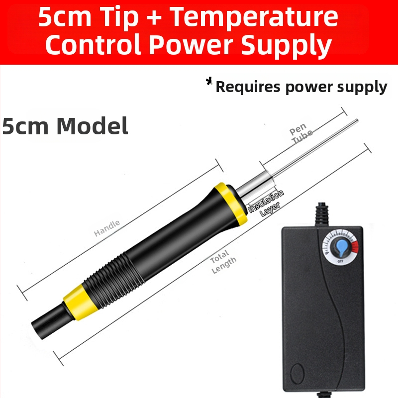 Ηλεκτρικό θερμαινόμενο μαχαίρι κοπής για αφρώδεις πλάκες και KT πλάκες (με πλαστικό χερούλι, 100–240V, για πυρογραφία και συγκόλληση)