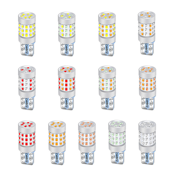 T10 LED pozicijos šviesa, dviejų spalvų, 42SMD, 12V, 0.18A, aviacinės klasės aliuminis