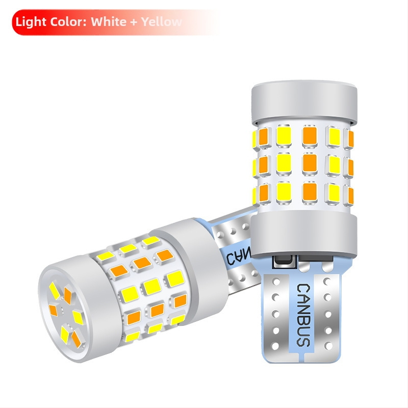 T10 LED pozicijos šviesa, dviejų spalvų, 42SMD, 12V, 0.18A, aviacinės klasės aliuminis