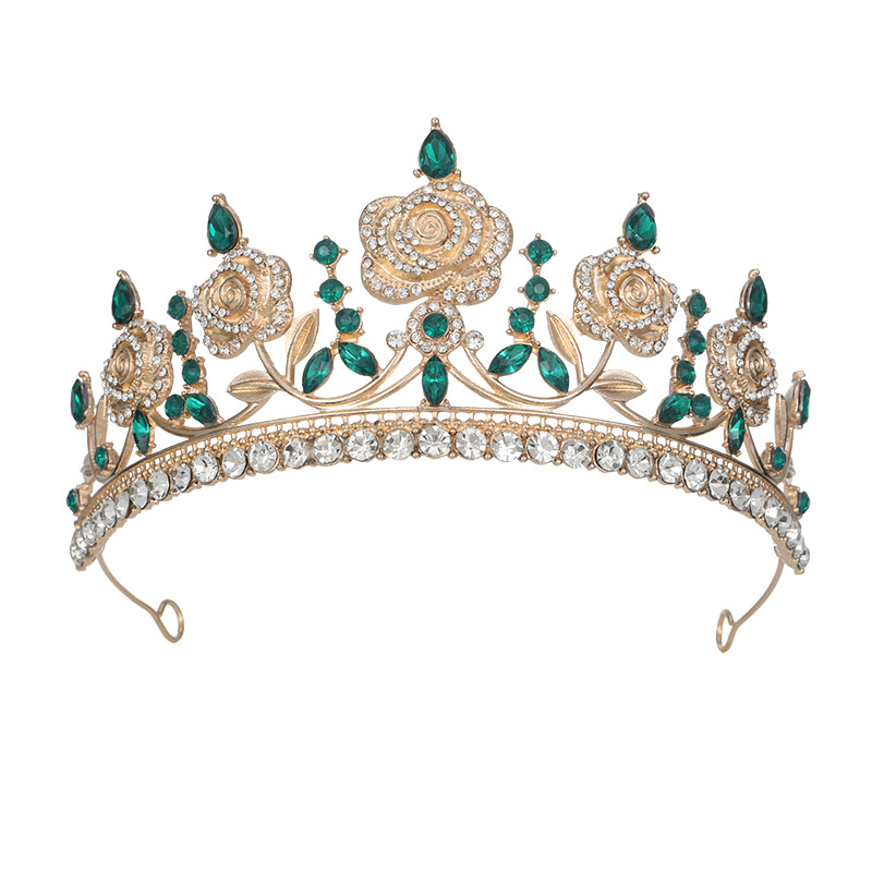 Kāzu diadēma, korejiska stila, cinka sakausējums, augstas kvalitātes kristālu Crystal Glass, modelis HG00150