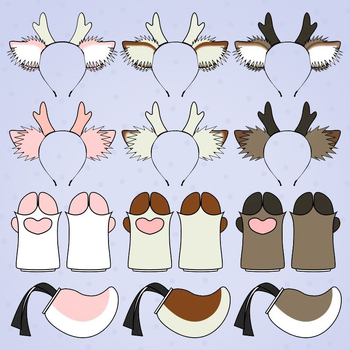 Karácsonyi agancsos fejpánt plüss fülekkel – cosplay kiegészítő, kézzel készített, textil anyag, rajzfilm-stílus, modell LELJFG01