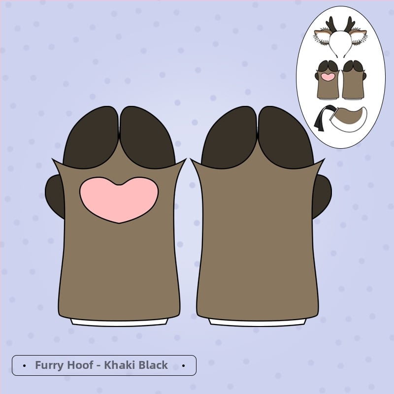 Karácsonyi agancsos fejpánt plüss fülekkel – cosplay kiegészítő, kézzel készített, textil anyag, rajzfilm-stílus, modell LELJFG01