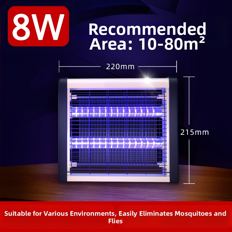 Beltéri elektromos szúnyogcsapda – otthon, étteremben, szállodában és üzletben használható; szúnyogokat elektromos sokkolóval öli meg; legfeljebb 10㎡ lefedettség; beépített akkumulátor nélkül