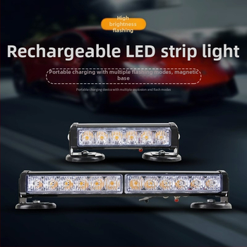 Įkraunama LED lubų magnetiniu tvirtinimu šviestu transporto priemonėms, 12–24V įspėjamoji šviesa