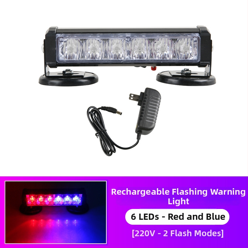 Įkraunama LED lubų magnetiniu tvirtinimu šviestu transporto priemonėms, 12–24V įspėjamoji šviesa