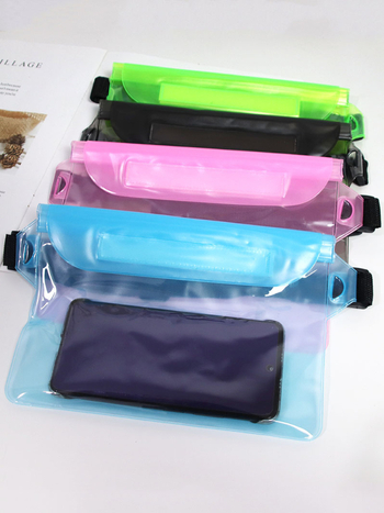 Husă impermeabilă pentru telefon cu curea crossbody, PVC, fereastră transparentă cu ecran tactil, pentru activități în aer liber