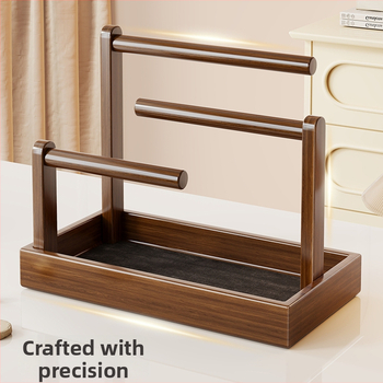 Asztali ékszerállvány fenyőből, 3-szintes, többfunkciós, modern minimalista stílus