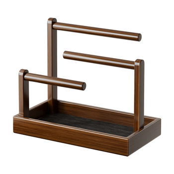 Asztali ékszerállvány fenyőből, 3-szintes, többfunkciós, modern minimalista stílus