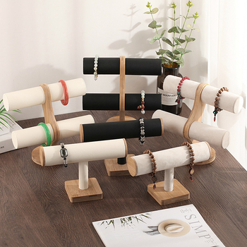 Raft de afișaj pentru brățări, stocare cu cristal, TPR, dublu nivel, stil girly, iarna 2025