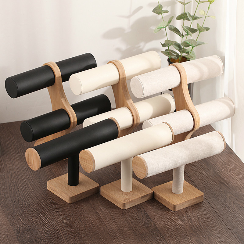 Raft de afișaj pentru brățări, stocare cu cristal, TPR, dublu nivel, stil girly, iarna 2025