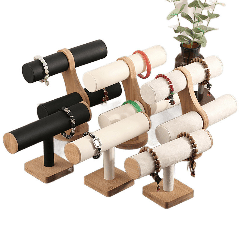 Raft de afișaj pentru brățări, stocare cu cristal, TPR, dublu nivel, stil girly, iarna 2025