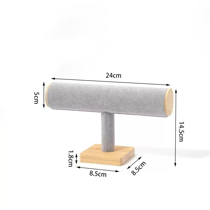 Raft de afișaj pentru brățări, stocare cu cristal, TPR, dublu nivel, stil girly, iarna 2025