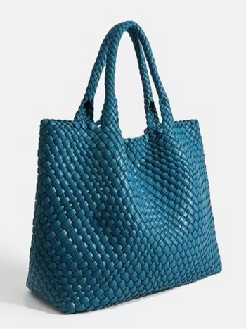 Geantă tote din nylon, simplitate urbană, formă verticală pătrată, închidere cu cataramă magnetică, buzunar pentru telefon