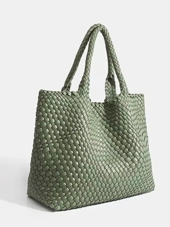 Geantă tote din nylon, simplitate urbană, formă verticală pătrată, închidere cu cataramă magnetică, buzunar pentru telefon