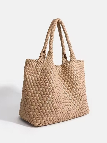 Geantă tote din nylon, simplitate urbană, formă verticală pătrată, închidere cu cataramă magnetică, buzunar pentru telefon