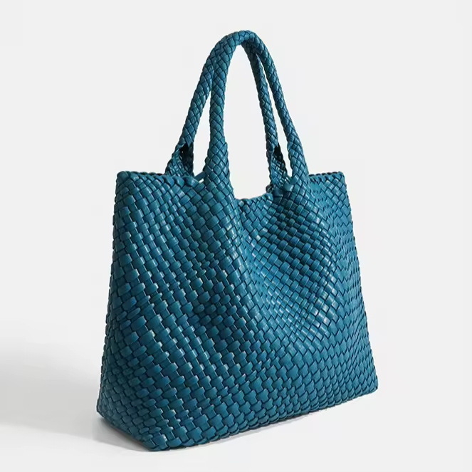 Geantă tote din nylon, simplitate urbană, formă verticală pătrată, închidere cu cataramă magnetică, buzunar pentru telefon