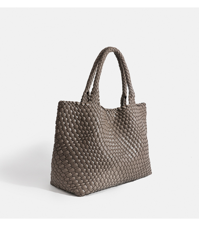 Geantă tote din nylon, simplitate urbană, formă verticală pătrată, închidere cu cataramă magnetică, buzunar pentru telefon