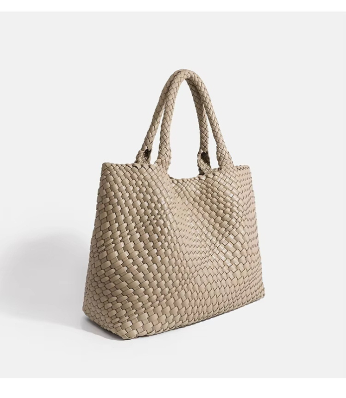 Geantă tote din nylon, simplitate urbană, formă verticală pătrată, închidere cu cataramă magnetică, buzunar pentru telefon