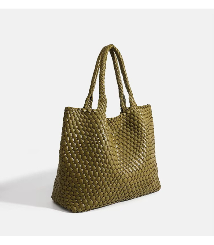 Geantă tote din nylon, simplitate urbană, formă verticală pătrată, închidere cu cataramă magnetică, buzunar pentru telefon