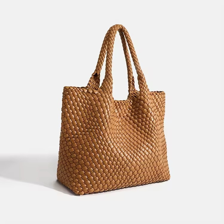 Geantă tote din nylon, simplitate urbană, formă verticală pătrată, închidere cu cataramă magnetică, buzunar pentru telefon