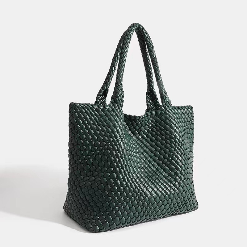 Geantă tote din nylon, simplitate urbană, formă verticală pătrată, închidere cu cataramă magnetică, buzunar pentru telefon