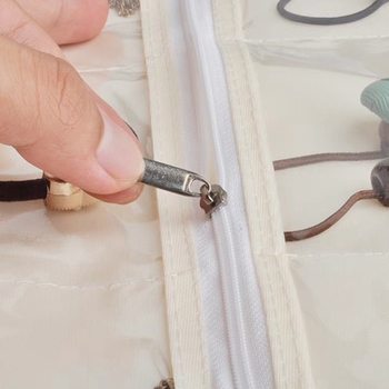 Ékszer tároló táska oxidáció elleni védelemmel, átlátszó panel, szerelés szükséges