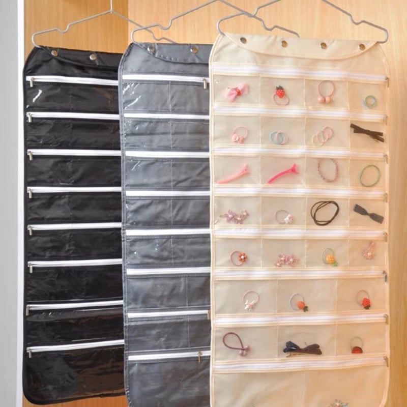 Ékszer tároló táska oxidáció elleni védelemmel, átlátszó panel, szerelés szükséges