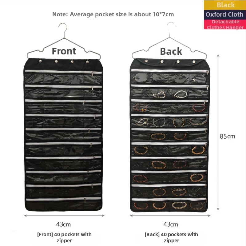 Ékszer tároló táska oxidáció elleni védelemmel, átlátszó panel, szerelés szükséges