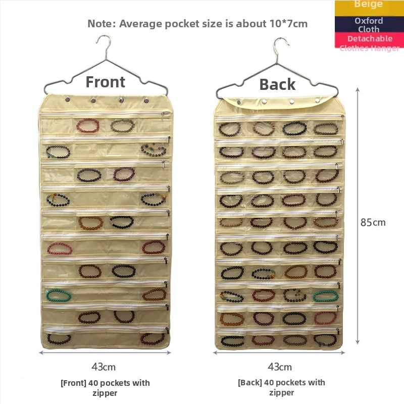 Ékszer tároló táska oxidáció elleni védelemmel, átlátszó panel, szerelés szükséges