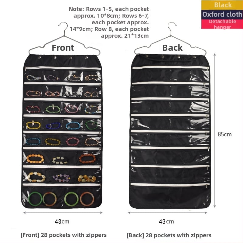Ékszer tároló táska oxidáció elleni védelemmel, átlátszó panel, szerelés szükséges