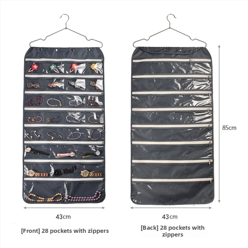 Ékszer tároló táska oxidáció elleni védelemmel, átlátszó panel, szerelés szükséges