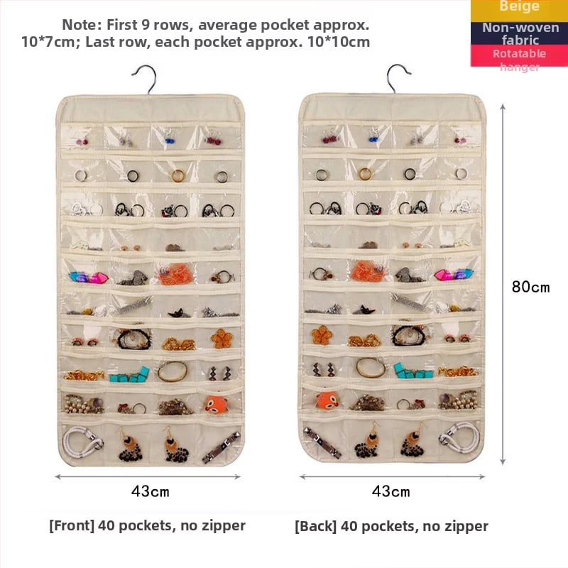 Ékszer tároló táska oxidáció elleni védelemmel, átlátszó panel, szerelés szükséges