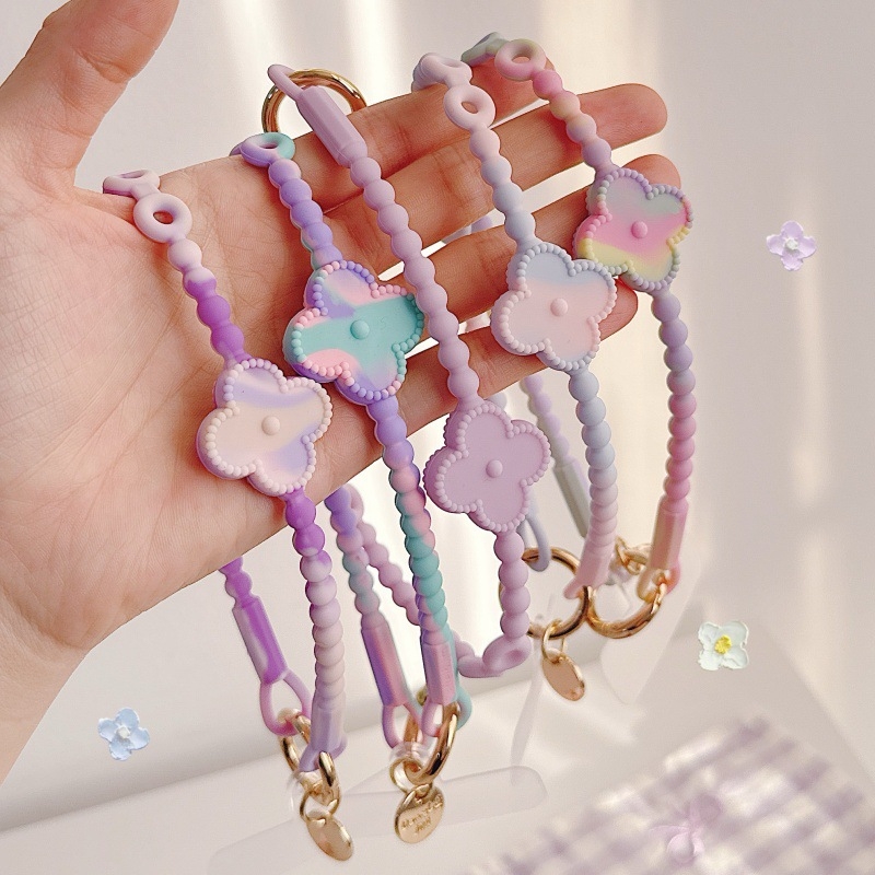 Jinyi silikónový lanyard na telefón – dámsky štýl, silikónové lano, kovová spona, univerzálny prívesok na telefón