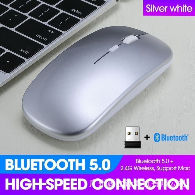 Bežična Bluetooth miša FV-W309S s dvostrukim načinom (Bluetooth + 2.4G), 1600dpi, 4 tipke, USB, ergonomski dizajn