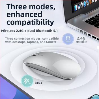 Mouse Bluetooth fără fir M18, 3 butoane, 1200 dpi, 2.4 GHz fără fir, ergonomic
