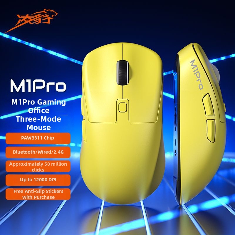 Lingbao M1pro Безжична мишка за гейминг и офис – три режима свързване: Bluetooth, 2.4G и USB, 12000 DPI, 5 бутона