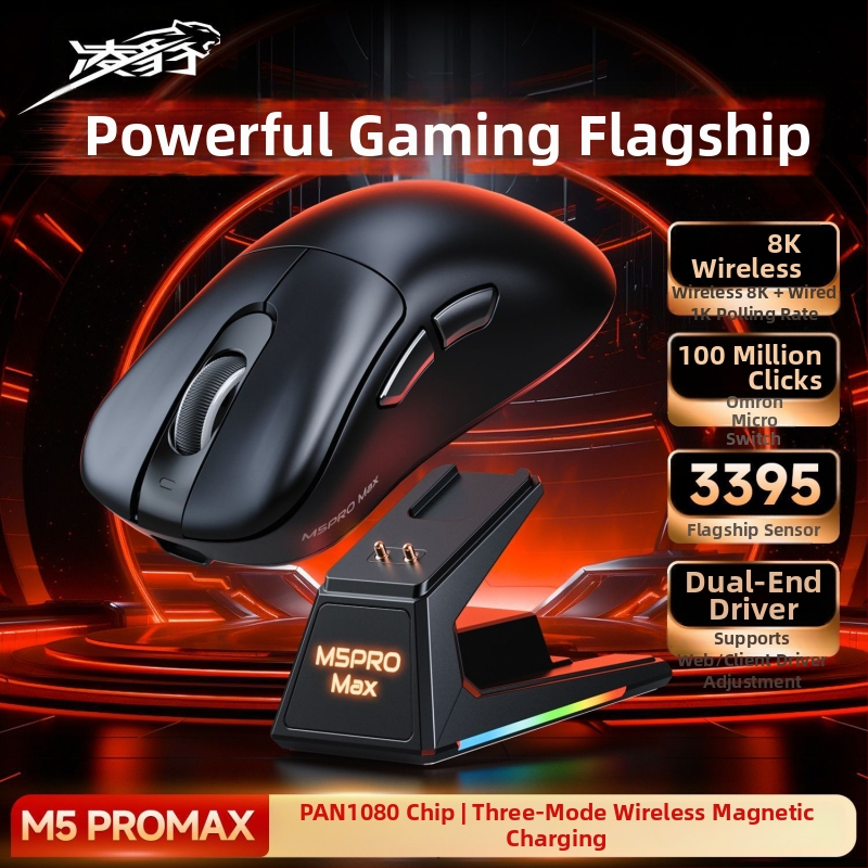 Lingbao M1pro Безжична мишка за гейминг и офис – три режима свързване: Bluetooth, 2.4G и USB, 12000 DPI, 5 бутона