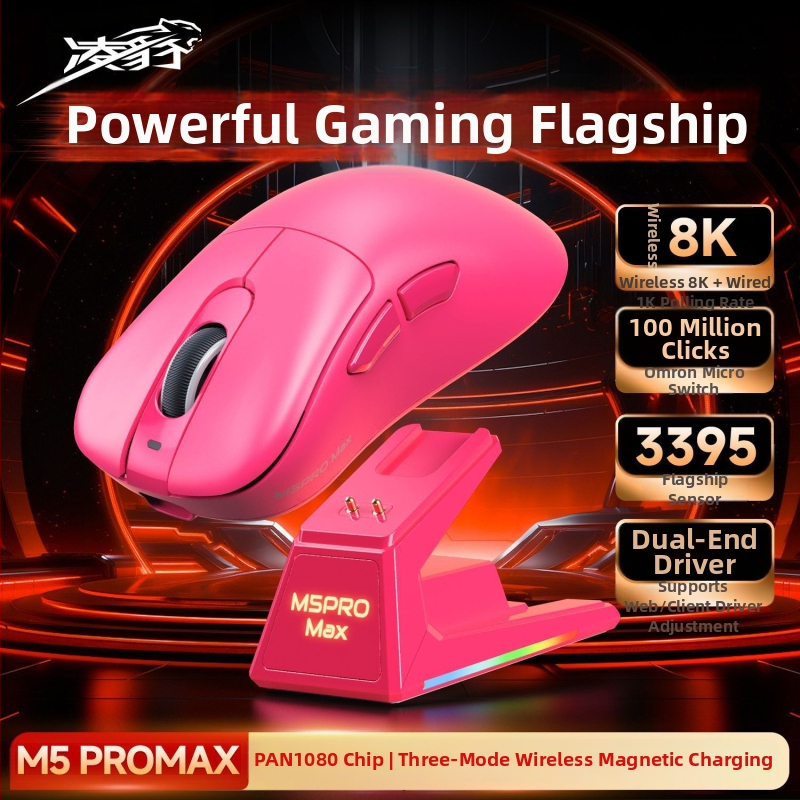 Lingbao M1pro Безжична мишка за гейминг и офис – три режима свързване: Bluetooth, 2.4G и USB, 12000 DPI, 5 бутона