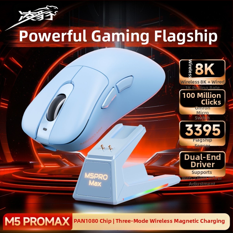 Lingbao M1pro Безжична мишка за гейминг и офис – три режима свързване: Bluetooth, 2.4G и USB, 12000 DPI, 5 бутона